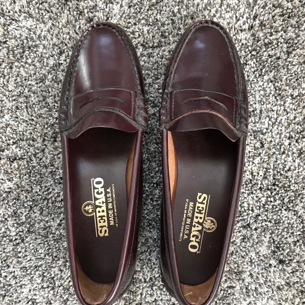 Ladies size 8 1/2 Sebago leather penny loafers $25